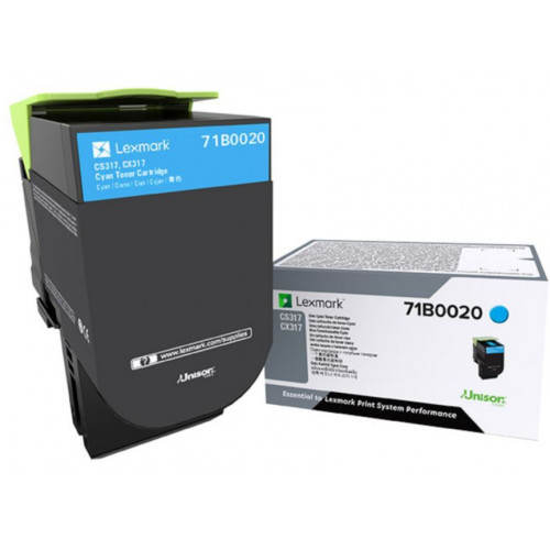 OEM Lexmark 71B0020 Toner Cartridge - Cyan