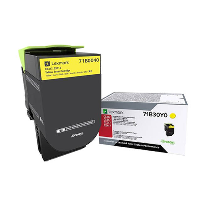 OEM Lexmark 71B0040 Toner Cartridge - Yellow