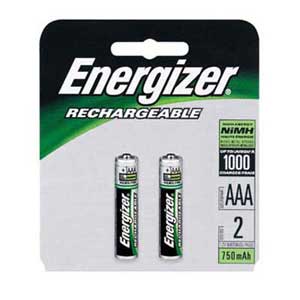 Energizer NH12BP-2 Batteries Cell Aaa 2PK Rechargeable Nimh