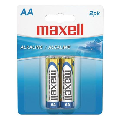Maxell 723407 Aa Cell Alkaline Batteries LR6 2BP 2PK