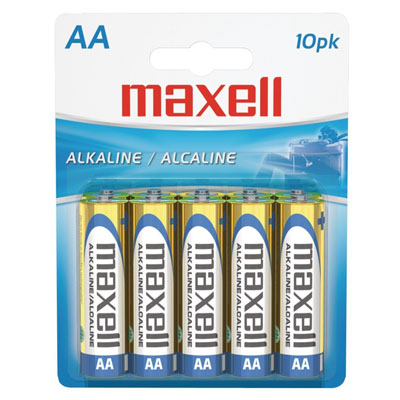 Maxell 723410 Aa Cell Alkaline Batteries LR6 10BP 10PK