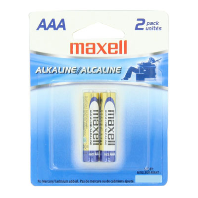 Maxell 723807 Aaa Cell Alkaline Batteries LR03 2BP 2PK